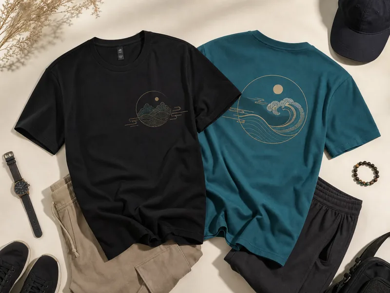 米色、浅咖、青绿或浅金点缀五行服日常穿搭服装参考图