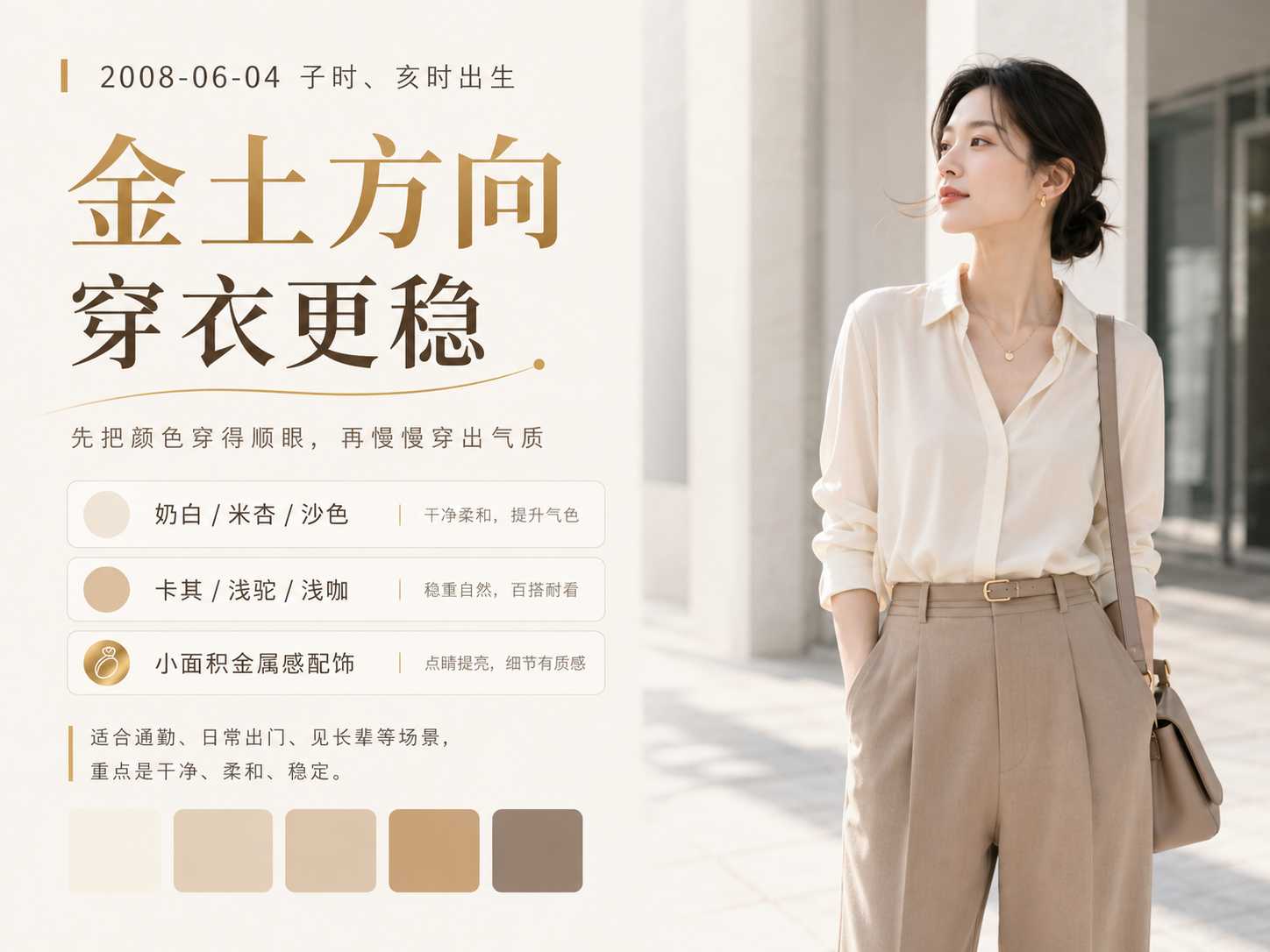 2008年6月4日子时亥时出生金土方向五行穿衣颜色参考图