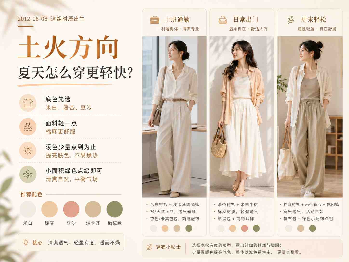 2012年6月8日子午亥时出生土火方向T恤底色参考图